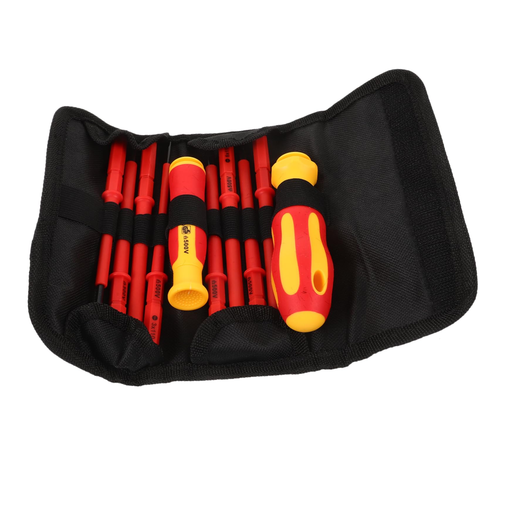 NUOBESTY 5 Set Cacciaviti Isolati per Elettricista Kit Completo Strumenti per Riparazioni Domestiche e Lavori Elettrici con Protezione Isolante e Design per Facilità Trasporto e
