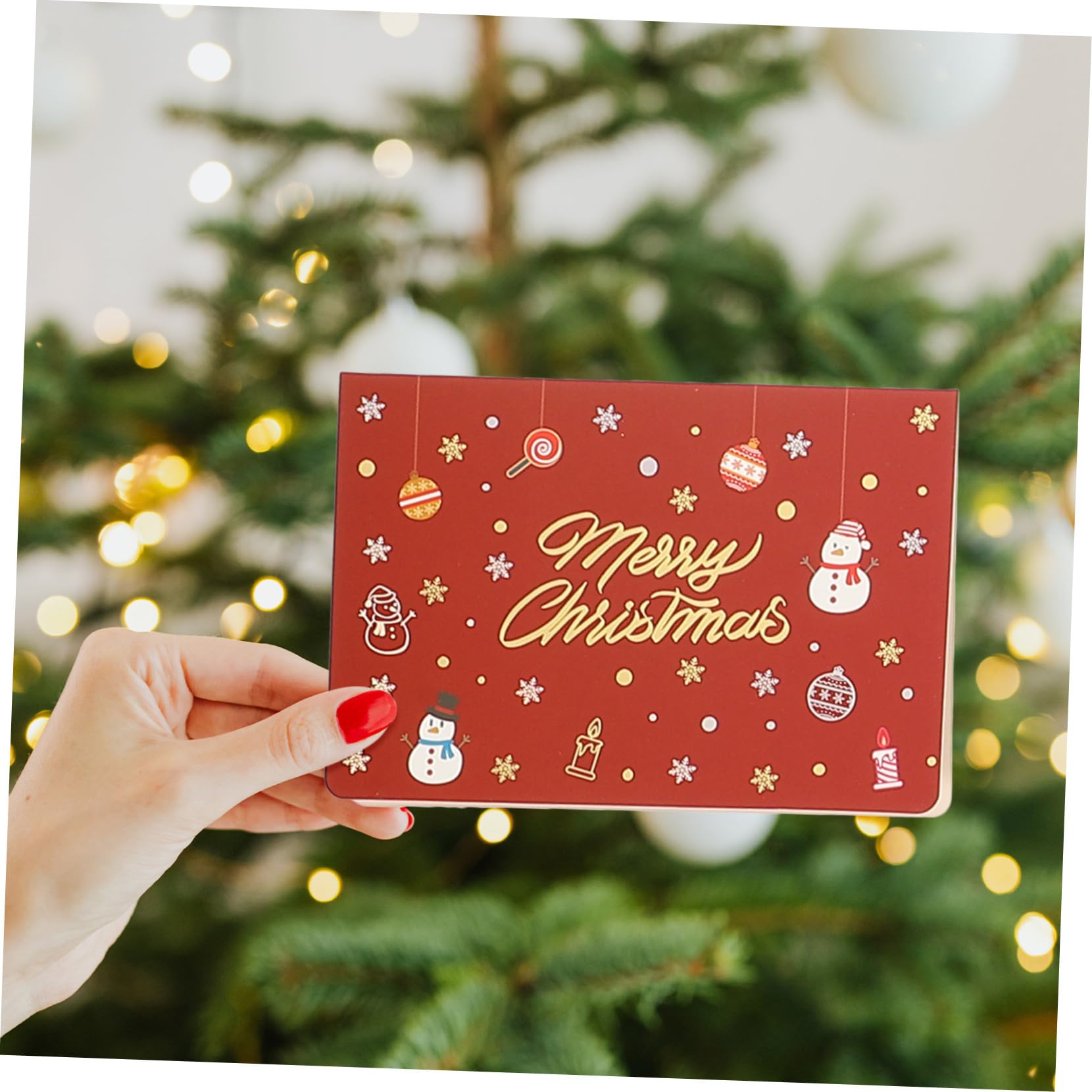 DOITOOL 40 Sätze Teiliges Weihnachtskarten aus Hochwertigem Papier mit Farben Gestaltete Gruß und Segenskarten für Festtage als Dankes und Botschaftskarten für Familie und Freunde
