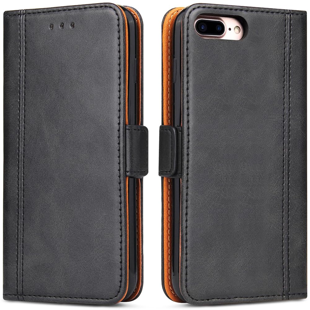 Custodia Portafoglio In Pelle PU Per IPhone 7 Plus/8 Plus – Con Slot Per Carte, Funzione Cavalletto E Antiurto – Colore Marrone Vintage - 3