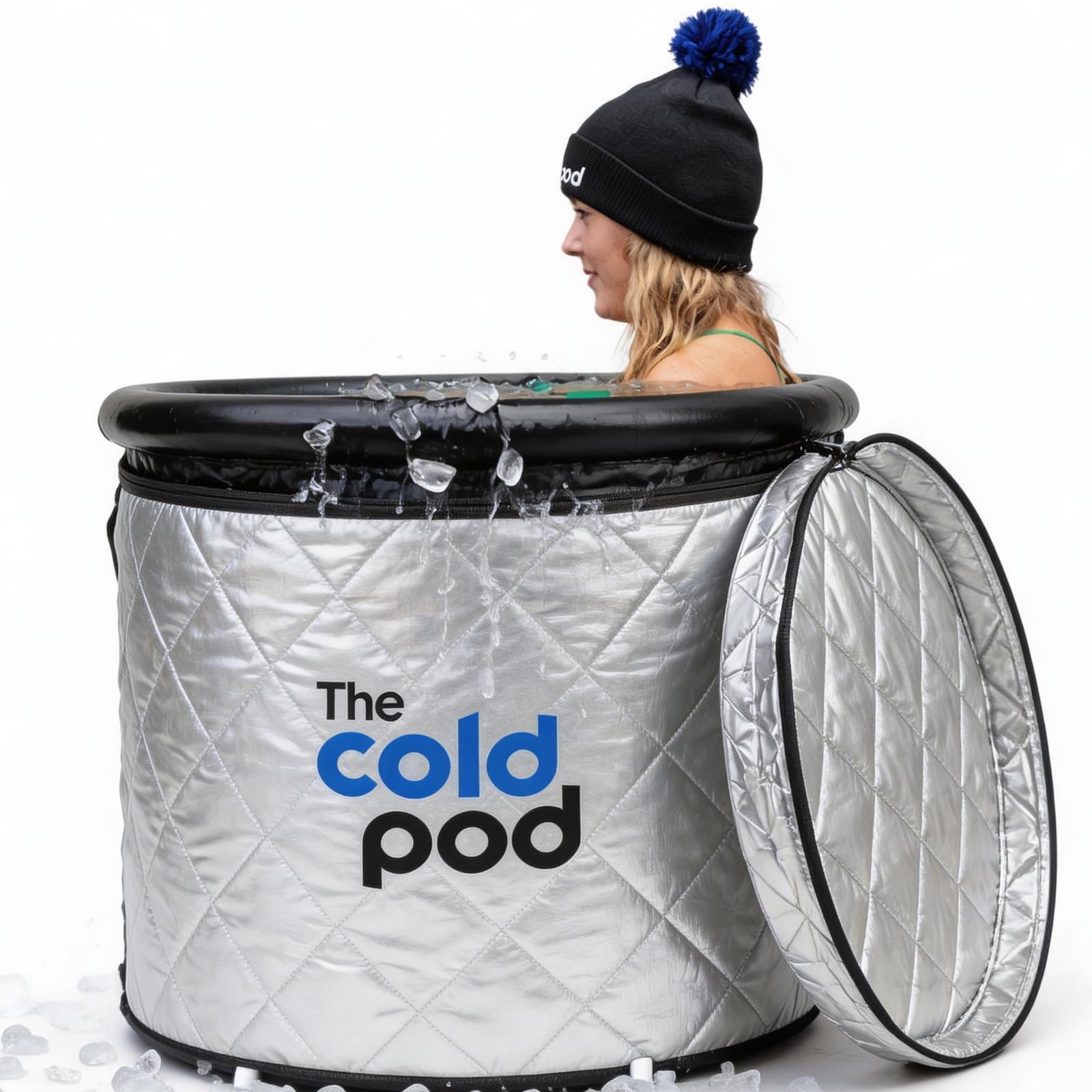Ice Bath Tub for Athletes with Cover: 85 Gallons Cold Plunge Tub for Recovery, Multiple Layered Portable Ice Bath Plunge Pool by The Cold Pod