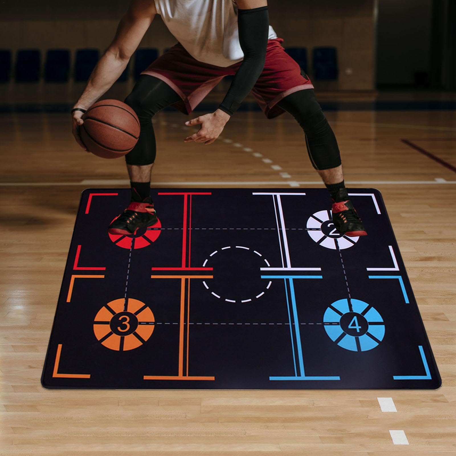 Tapis D'entraînement De Basket-ball, Tapis D'entraînement Portable Pour Le Jeu De Jambes Et L'agilité, équipement Silencieux Antidérapant Pour Tous Les âges Pour Améliorer La Vitesse, La Force Et La