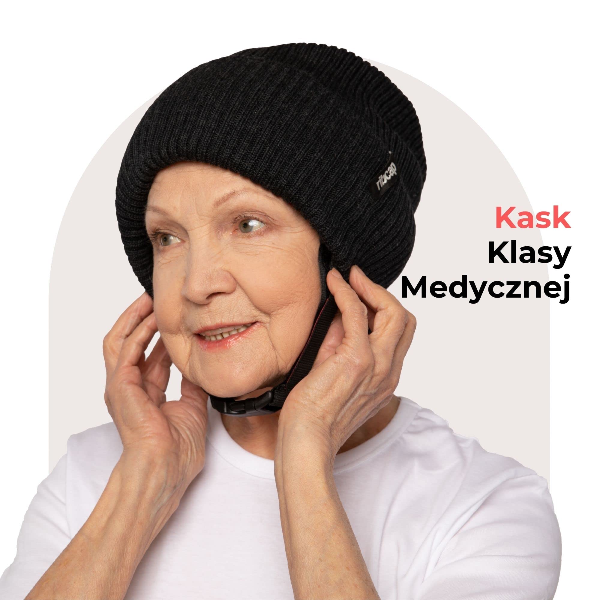 Ribcap Lenny antracyt duży, miękka ochrona głowy, Ø 59-61 cm