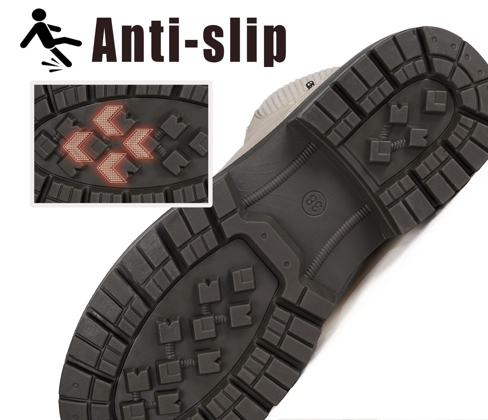 Eagsouni Stiefel Winterschuhe Mesh Lined Damen Herren Outdoor | Bequeme Freizeitschuhe mit Anti-Rutsch-Sohle, Atmungsaktiv & Leicht, Für alle Jahreszeiten geeignet