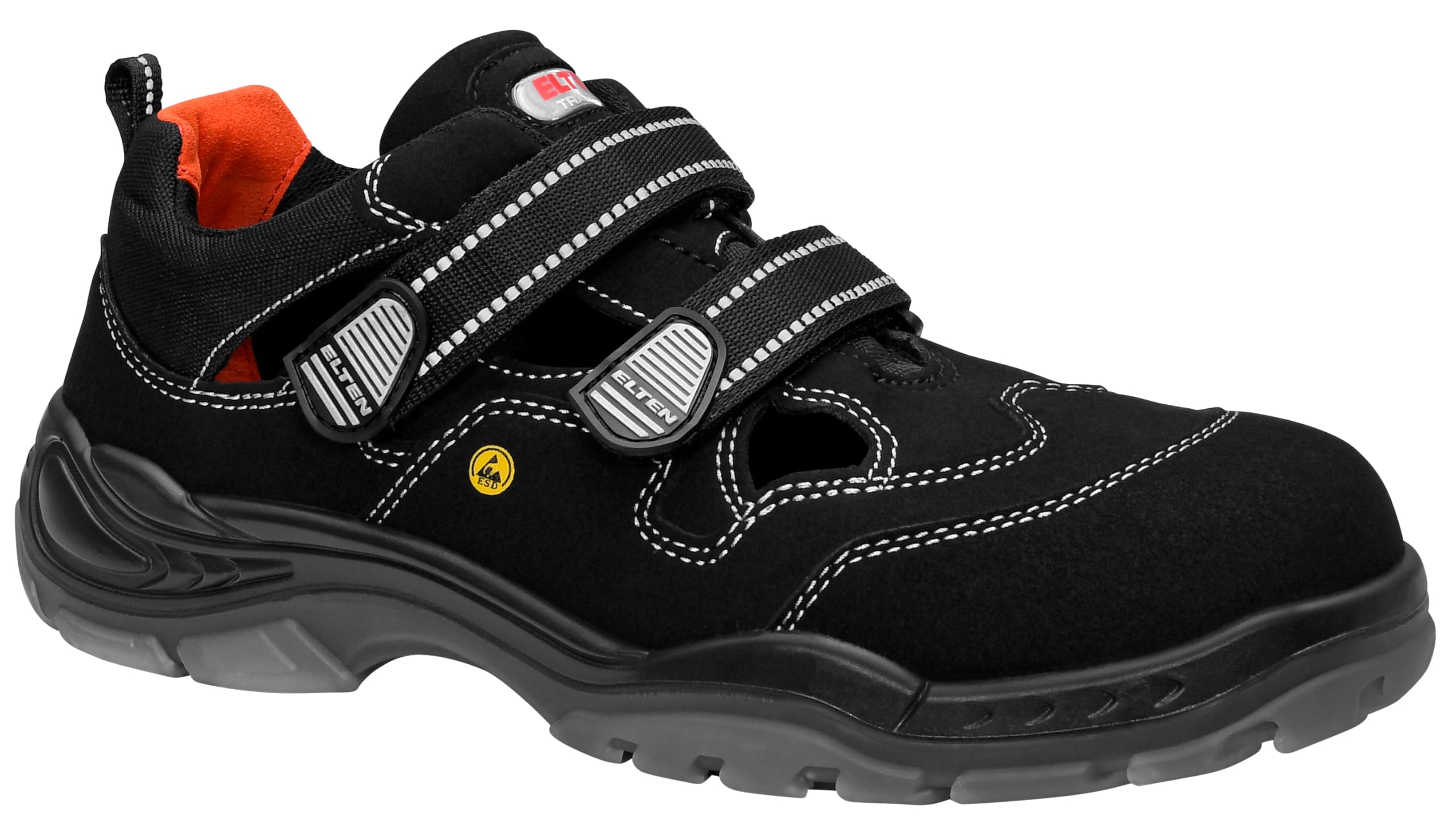 ELTEN Sicherheitsschuhe SCOTT ESD S1, Herren, Textil, Kunststoffkappe (leichter als Stahlkappe), leicht, sportlich, Schwarz, Größe: 48