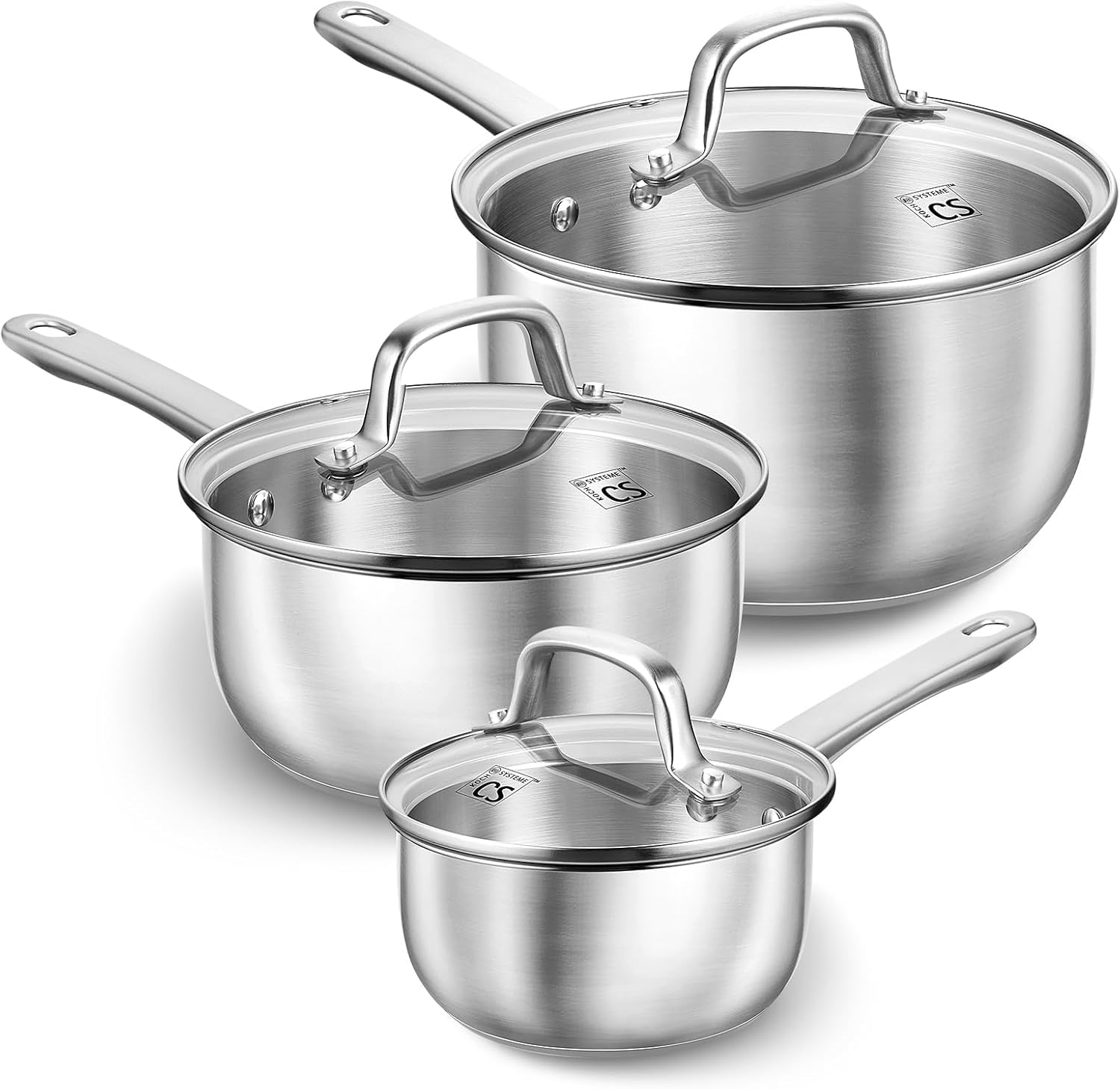 KOCH SYSTEME CS Stainless Steel Saucepan Set