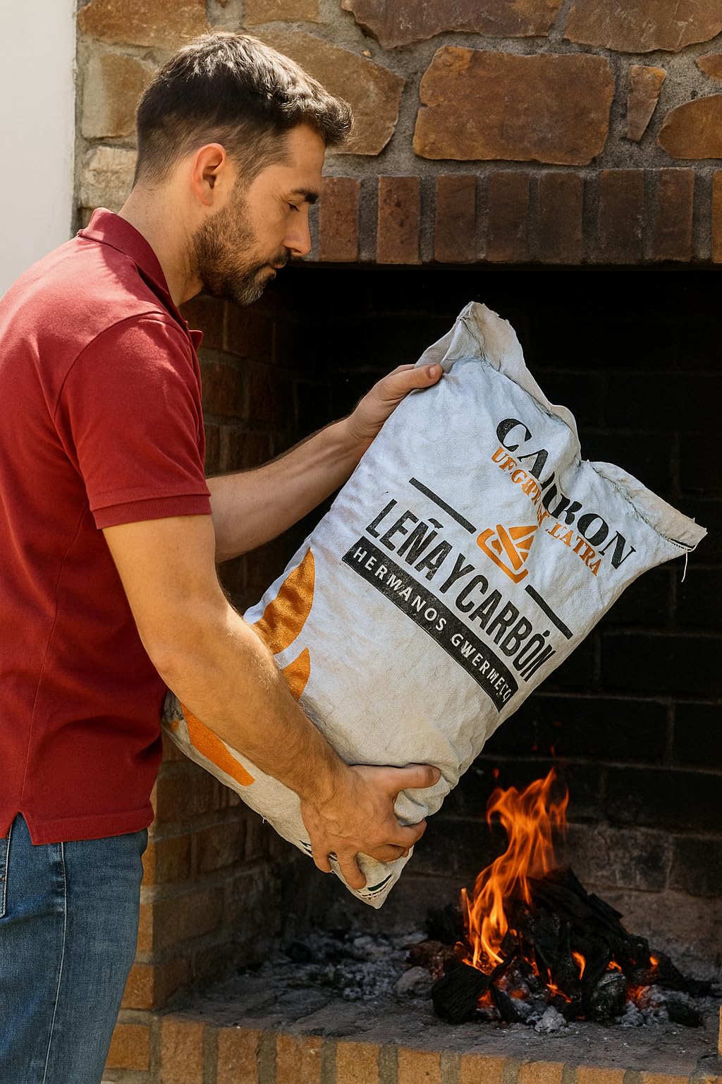 Carbón Vegetal Barbacoa. Saco 14,5 Kgs. Se elabora, con Maderas Que provienen de la tala sostenible de la península ibérica, como Son la Encina y el Olivo. Barbacoa carbón.