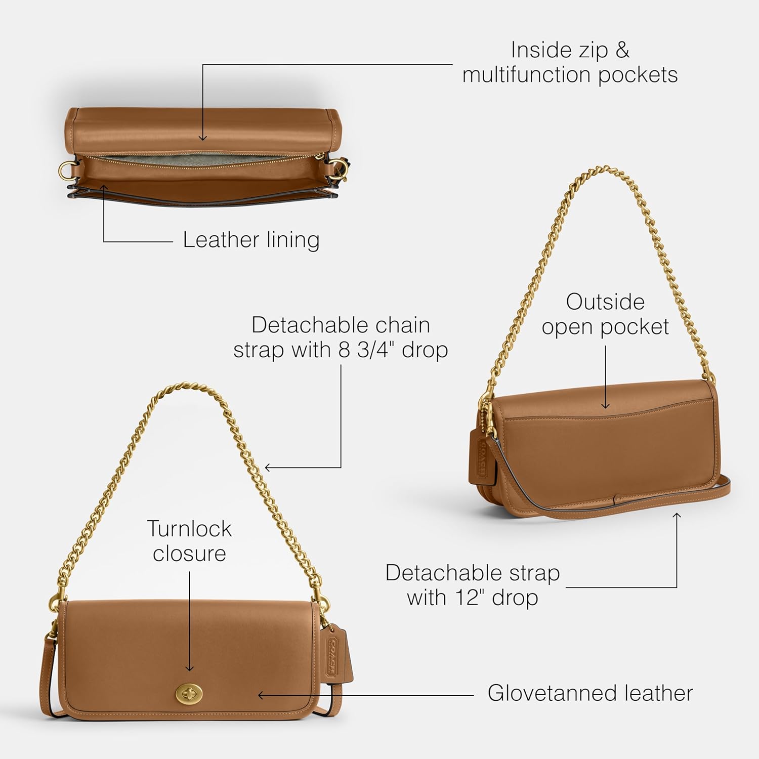 COACH womens Dinky Bag - Image 3