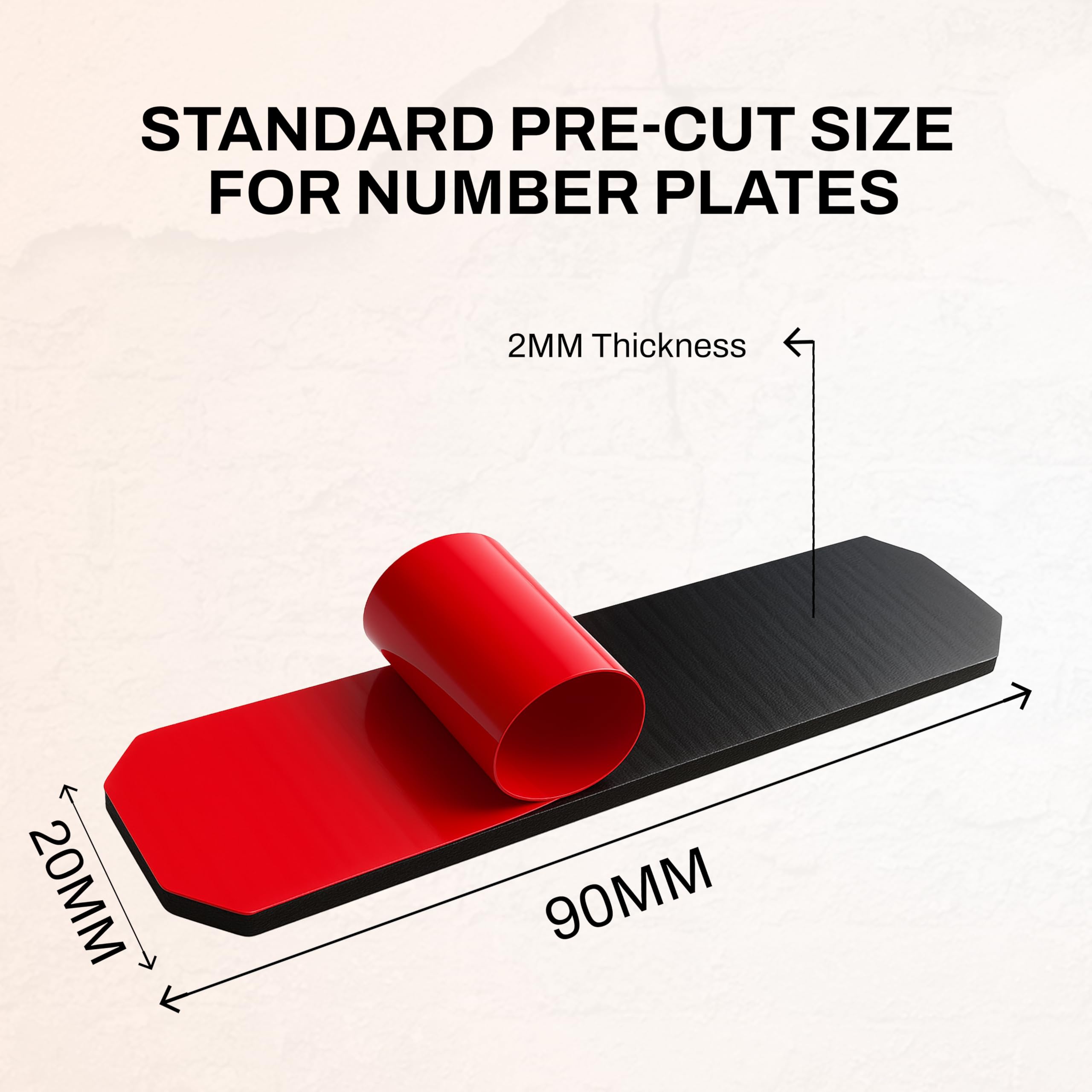 Ormith Number Plate Sticky Pads 10 Pack, Heavy Duty Double Sided Number Plate Ad