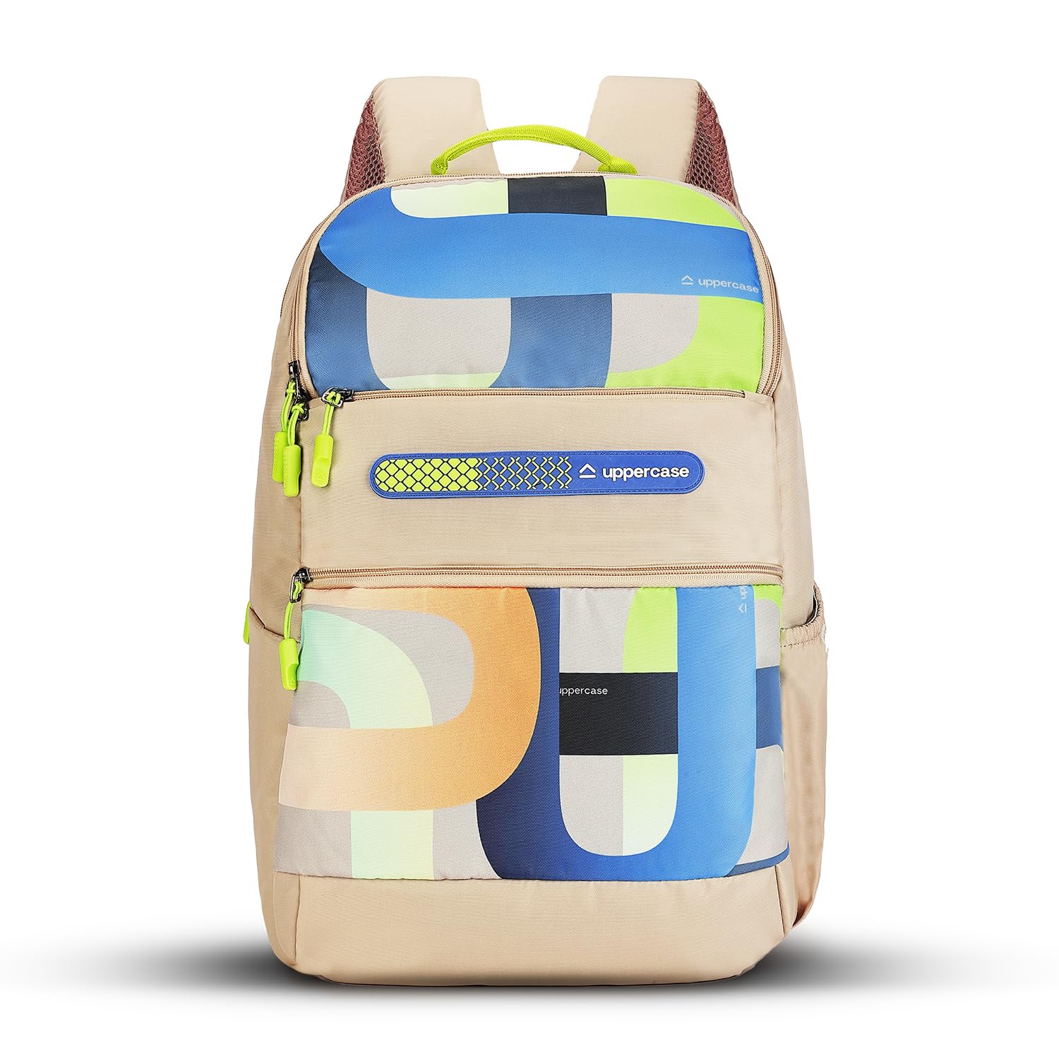 uppercase Campus School Backpack | Well-Padded, Double Compartment with File Sleeve, Organizers, Side Bottle Pocket | For Boys & Girls | 500 Days Warranty