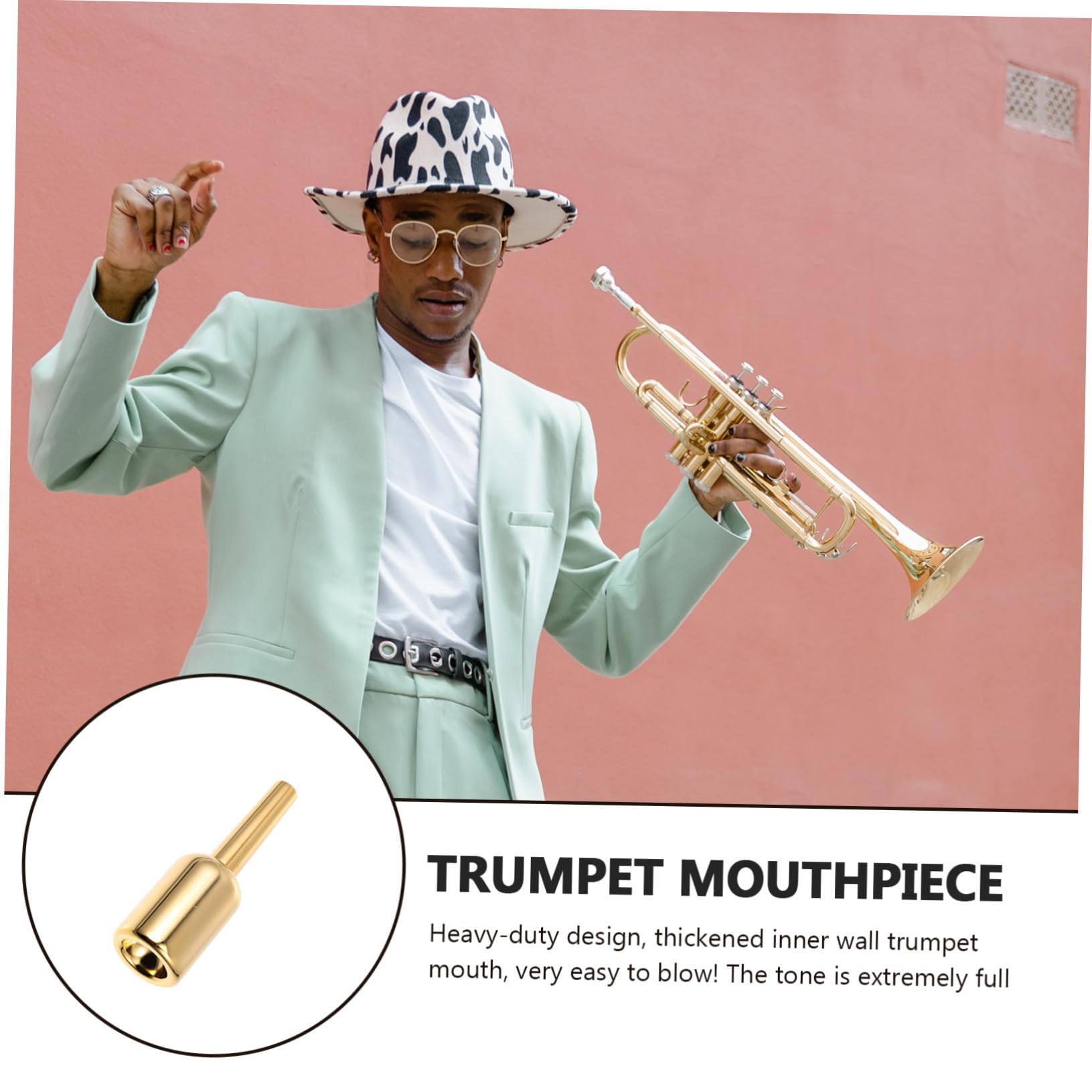 GALPADA Mouthpiece per Tromba Dorato, Modello 3C, Finitura in Doratura, Sensazione Confortevole, Accessorio per Professionisti e Principianti