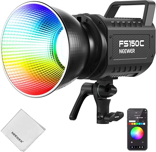 Miniatura 16 de NEEWER Luz de video LED RGB de 130 W APP/2.4G Control 17 efectos, 2500-7500K 19800lux/3.3 ft COB Salida de iluminación continua con CRI97/TLCI98 4