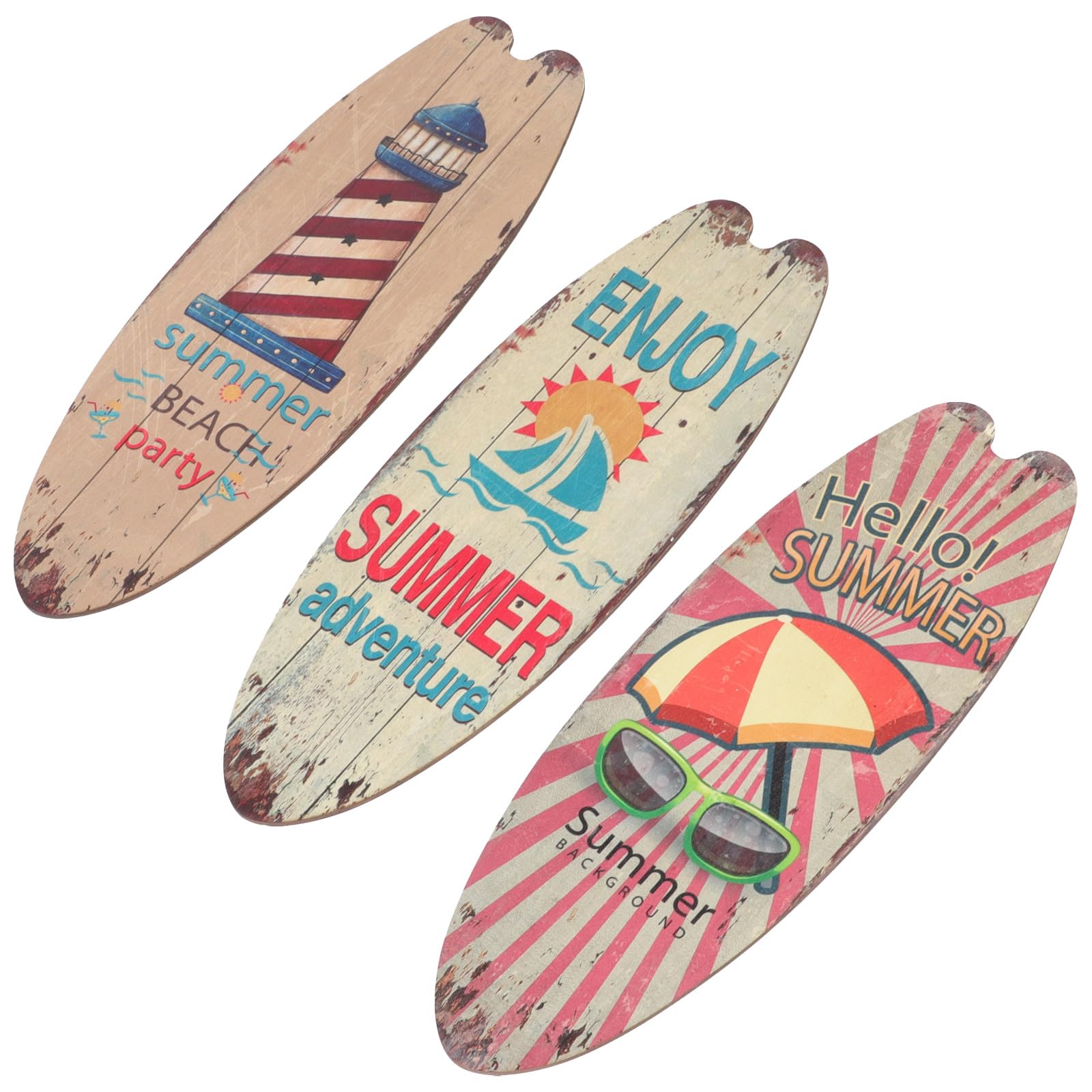Panneau bois planche de surf déco pour habiller un mur vide style plage rétro