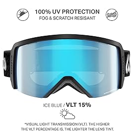 Wildhorn Cristo Ski Goggles Men Women 100% UV Anti-Fog OTG Snowboard Goggles- US Ski Team Official Supplier- Snow Goggles
