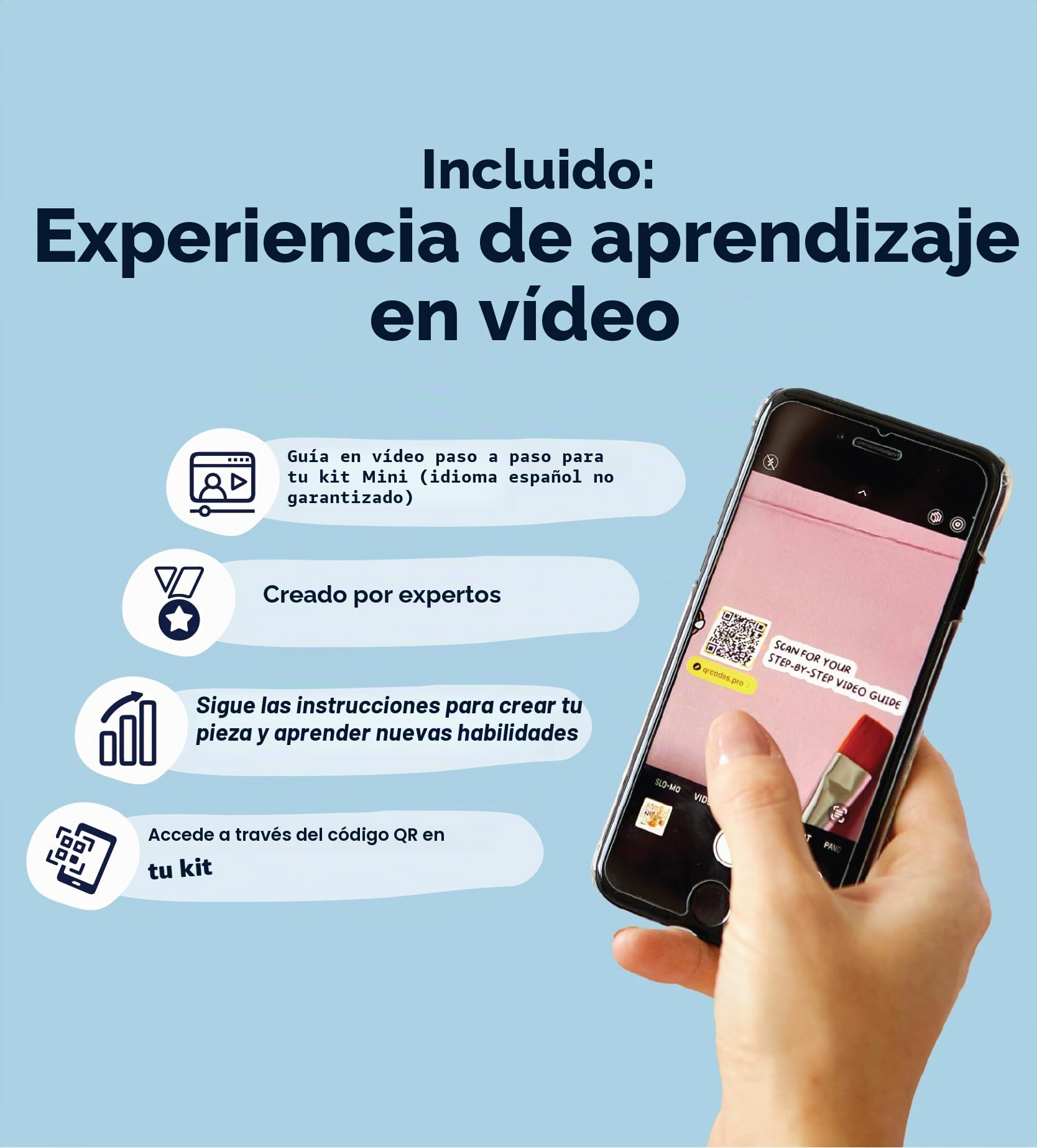 Pott'd Mini kits de cerámica | Kit de cerámica de arcilla seca al aire para adultos | Incluye pinturas, pinceles y herramientas de alfarería | Tutorial paso a paso en línea gratuito | Perfecto para