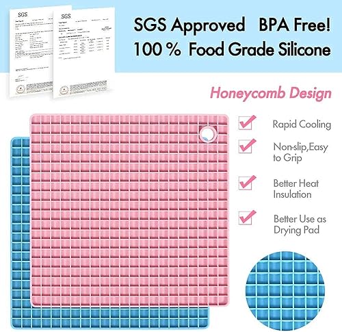 Miniatura 6 de Tapas de silicona para ollas y sartenes+salvamanteles de silicona para ollas y sartenes calientes y soportes para ollas+clips para bolsas para