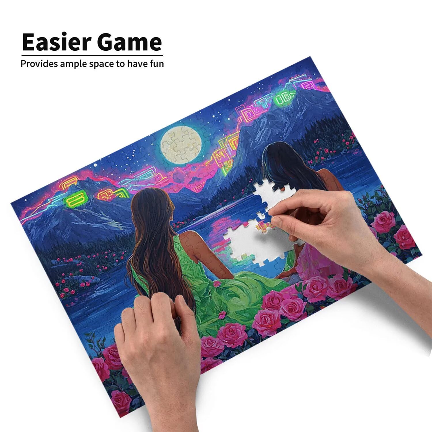 Puzzle de 1500 Piezas Puzzle Adultos 87x57cm Juego Educativo Regalos Rompecabezas para Adultos y niños a Partir de 14 Años, Regalo Creativo para la Relajación - (Niña del Lago) t-303