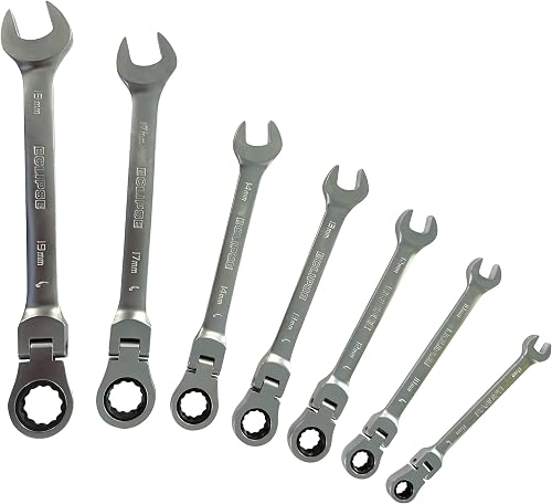 Eclipse Professional Tools ERWFLEX7PS 7 Piece Flexible Head Combination Ratchet Wrench Set