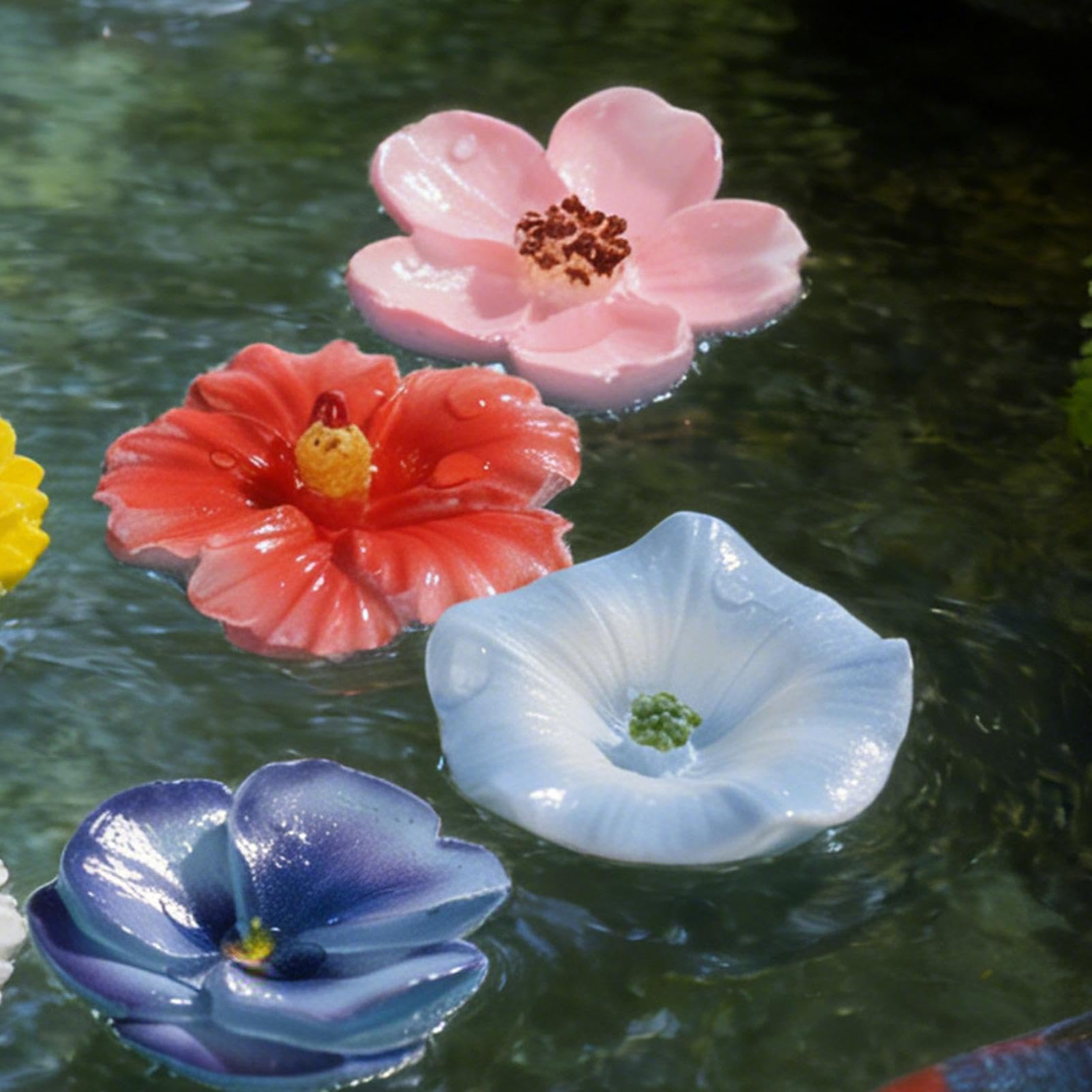 bad,8-teiliges Set mit 8 schwimmenden Tränken aus Kunstharz | Blumen Schmetterling Und Trinkstation,Im Außenbereich Garten Teich See Fluss Wasserpark im Freien als Trinkstelle für Vögel Insekten Wildt