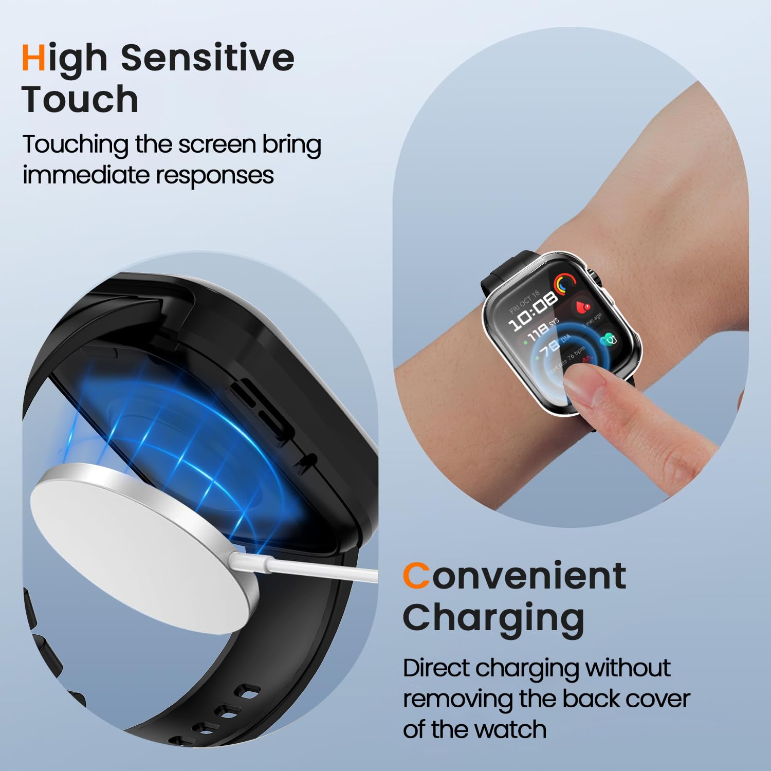 ivoler 3 sztuki etui z osłoną ekranu do Huawei Watch D2 (2024), pełne etui ochronne z miękkiego TPU cienkie, odporne na wstrząsy etui odporne na zarysowania (2 przezroczyste 1 czarne)