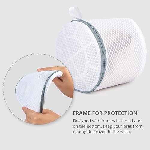 Miniatura 6 de Geiteoa Paquete de 4 bolsas medianas de malla para ropa delicada, 12 x 16 pulgadas, bolsas de malla de panal con cremallera para calcetines, ropa