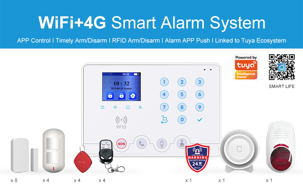 Wolf-Guard WM2GR-P WiFi en GSM 433 MHz veiligheidsalarmsysteem met