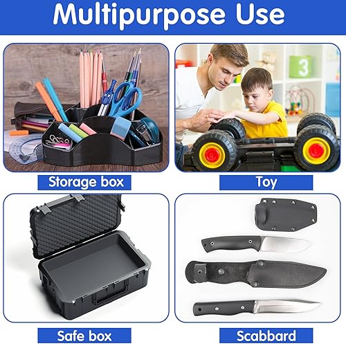 Miniatura 7 de Paquete de 18 hojas de plástico negro flexibles de alta resistencia, láminas de plástico ABS, láminas de plástico duro, paneles de plástico