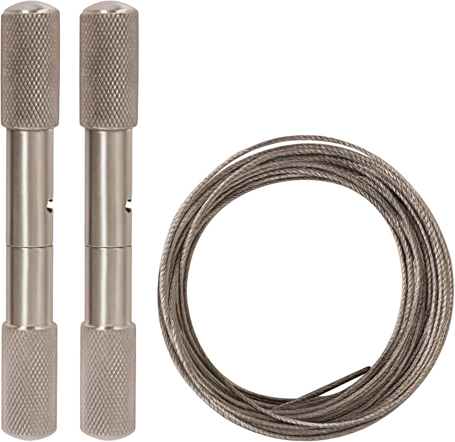 Silver Pocket Wire Saw, 2.8 X 2.8 X 2.4 in / 7 X 7 X 6 Cm, 304 Steel Wire, Camping/Backpacking Dehorning Saw Handles, Stainless Steel