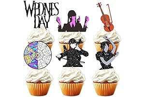 Enticing Wednesday Addams Cupcake Toppers for an Unforgettable Horror-Themed Party