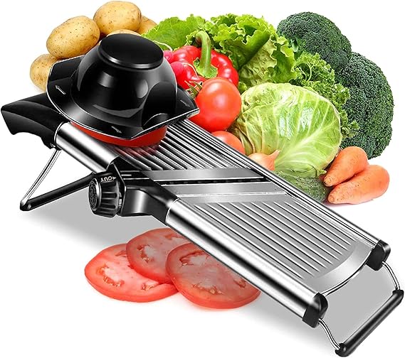 Mandoline Slicer with CutResistant Gloves and Blade Guard