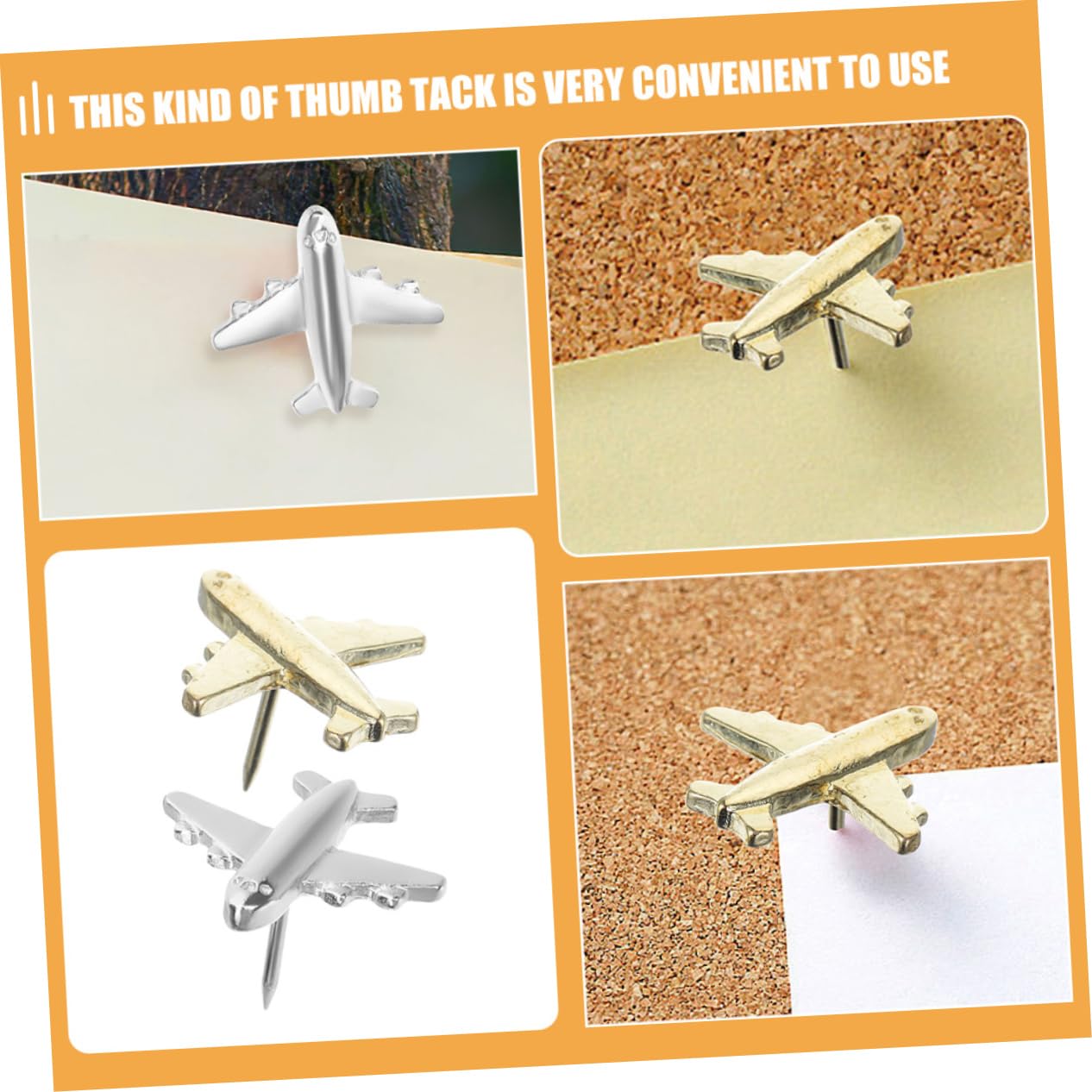 Tofficu 3 Set Versatili Puntine da Disegno in Metallo Decorative Puntine da Disegno Decorative per Mappe da Parete Foto Decorazioni da Parete Attività Pezzi * 3
