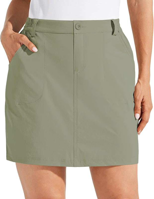 Willit Women's Skorts Golf Casual Skort Skirts UPF 50+ Quick Dry Zip Pockets Outdoor Hiking