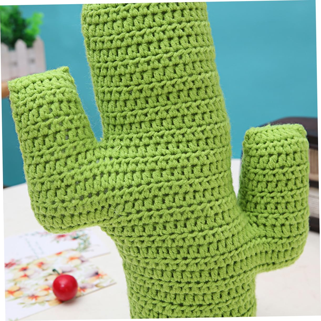 Zerodeko 3stücke Kreatives Handgewebtes Kaktus Kissen Für Junge Mädchen Pflanzen Design Huggable Kissen Für Sofas Und Betten Als Für Mädchen