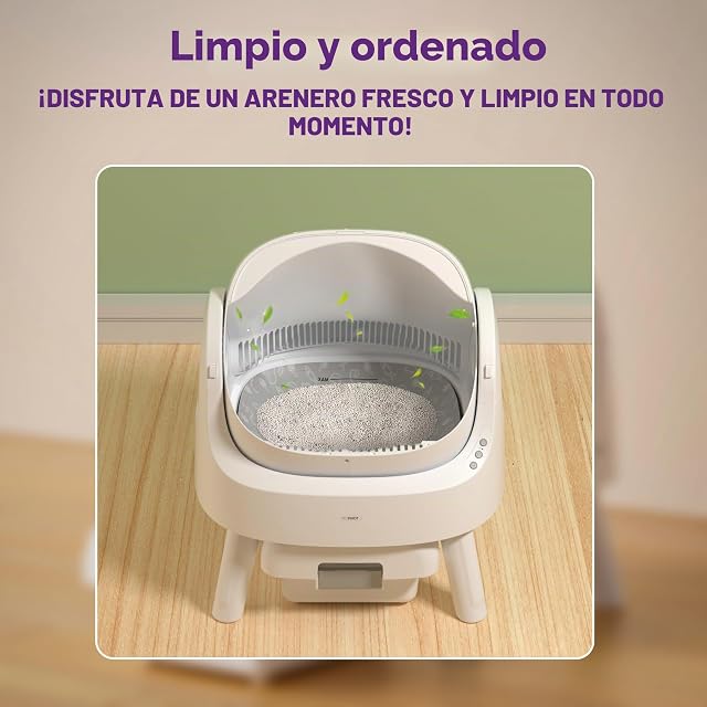 Foto 3 de 7 de PetPivot Bandeja para Gatos de Limpieza automática con diseño Abierto, Modos automáticos y manuales