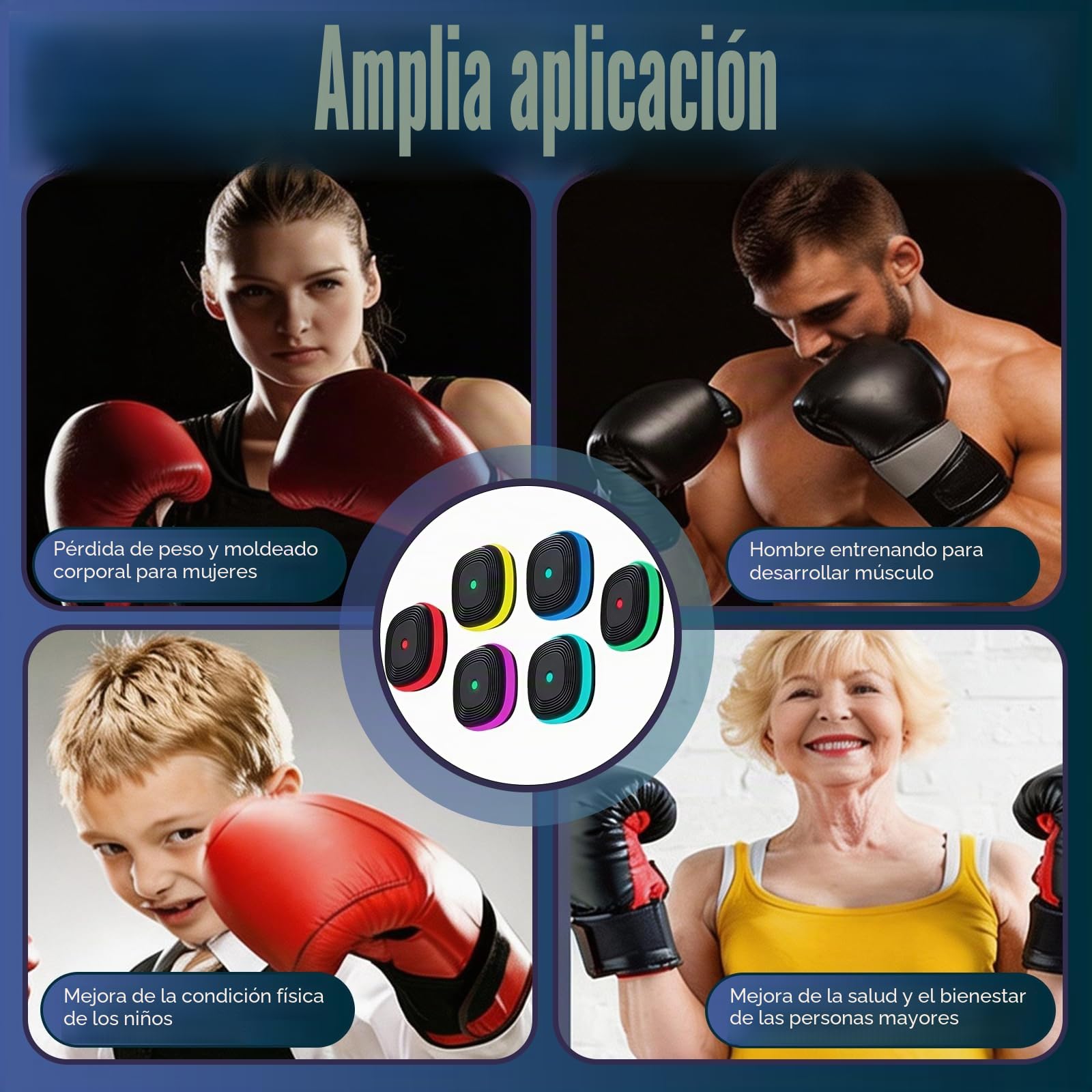 Luces de Entrenamiento de Reacción, Luces de Reacción de Pared para Máquina de Boxeo Musical con 8 Luces y 10 Modos Luces para Entrenamiento de Velocidad y Agilidad para el Hogar Gimnasio