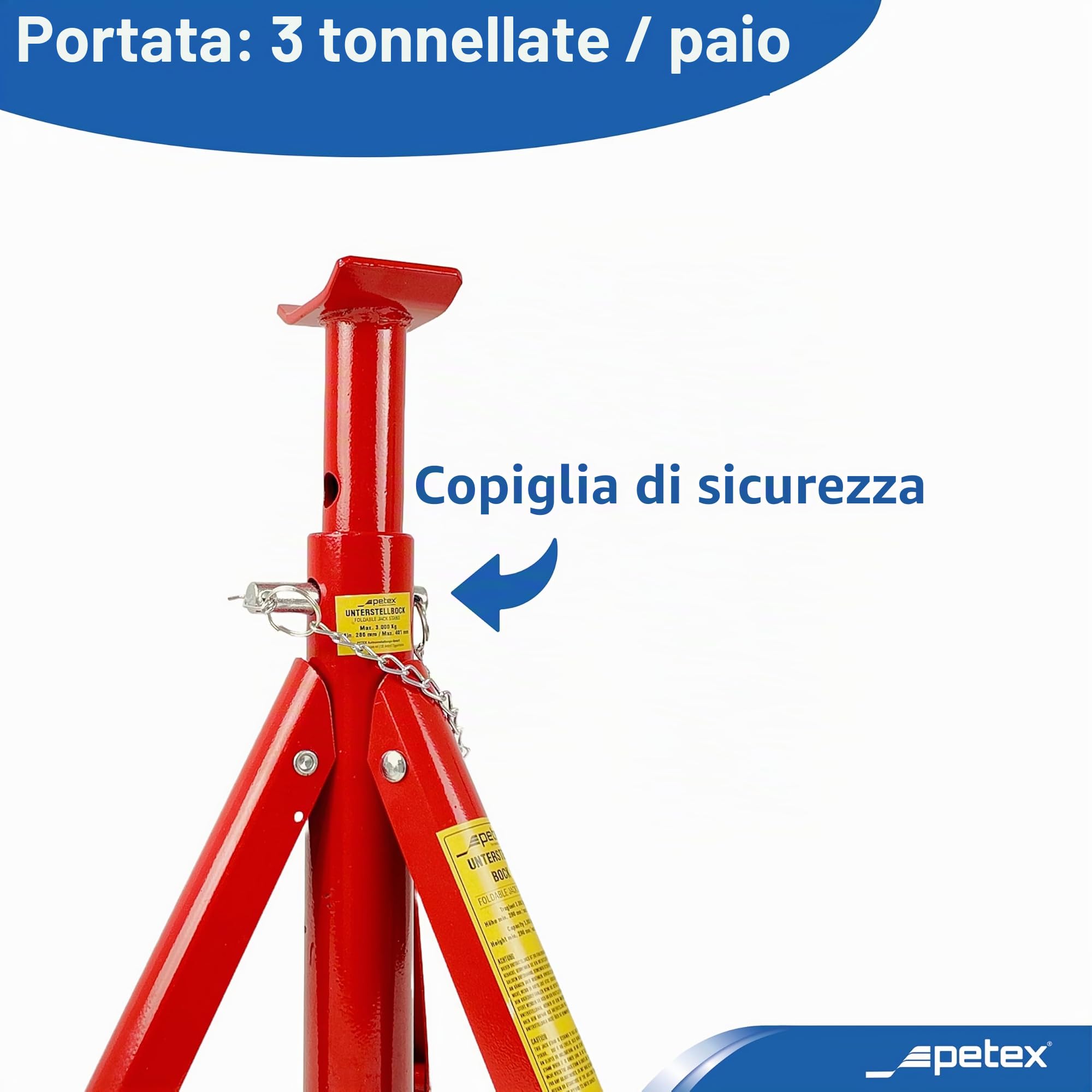 Petex 44753112 Colonnetta Cavalletto auto Cavalletto Cavalletti sollevamento auto