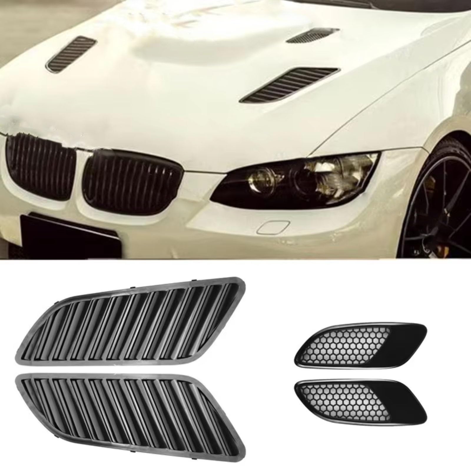 Presa d'Aria Cofano Auto Prese D'aria Per Cofano Motore Copertura Del Cofano, Compatibile Con BMW Per M3 E90 E91 E92 E93 F30 F80 E46(M)