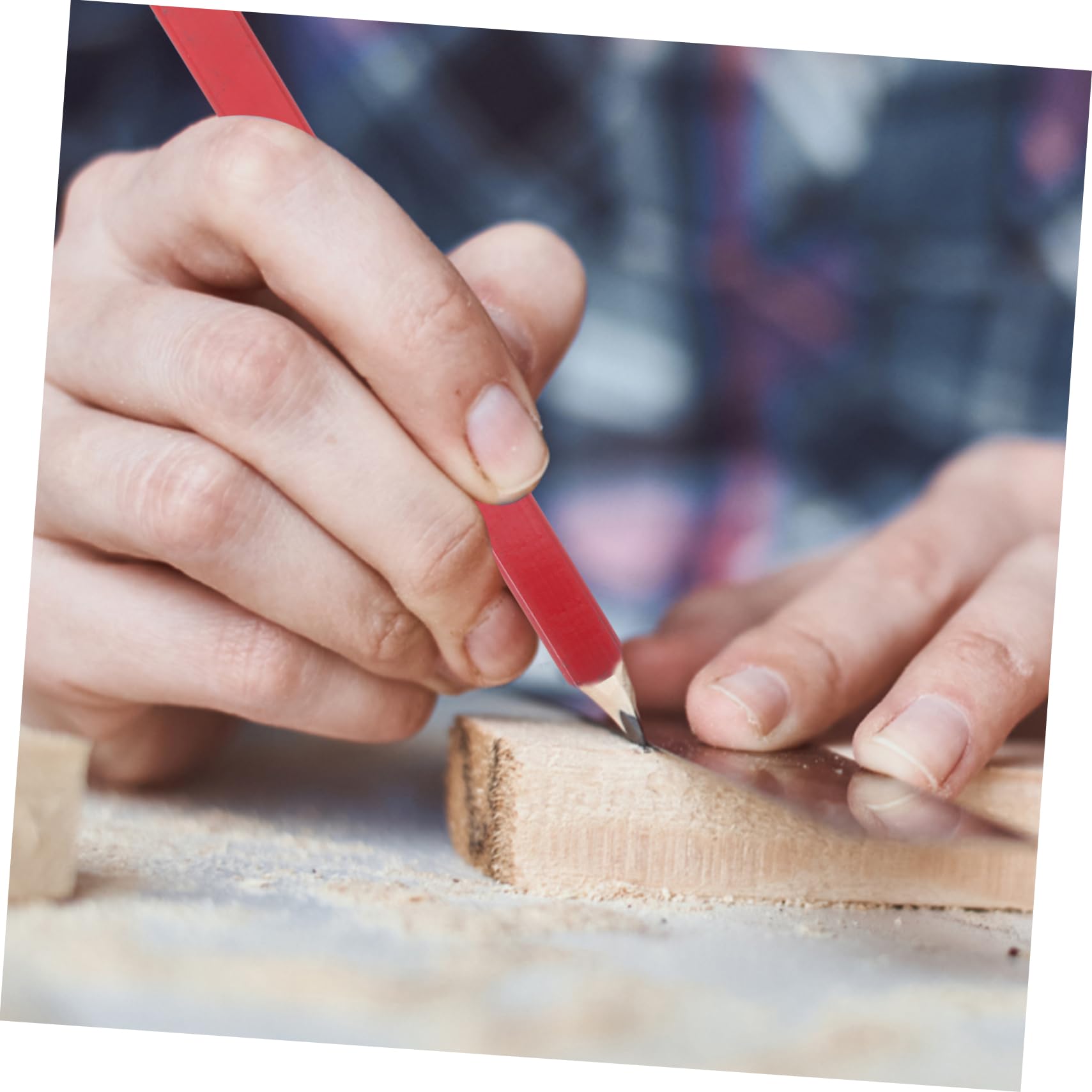 jojofuny 100pièces Crayons De Menuisier Octogonaux Bois Pour Projets De Bricolage Et Marquage Sur Bois
