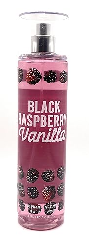 Bath & Body Works Black Raspberry Vanilla - Fragancia fina en espray de 8 onzas líquidas