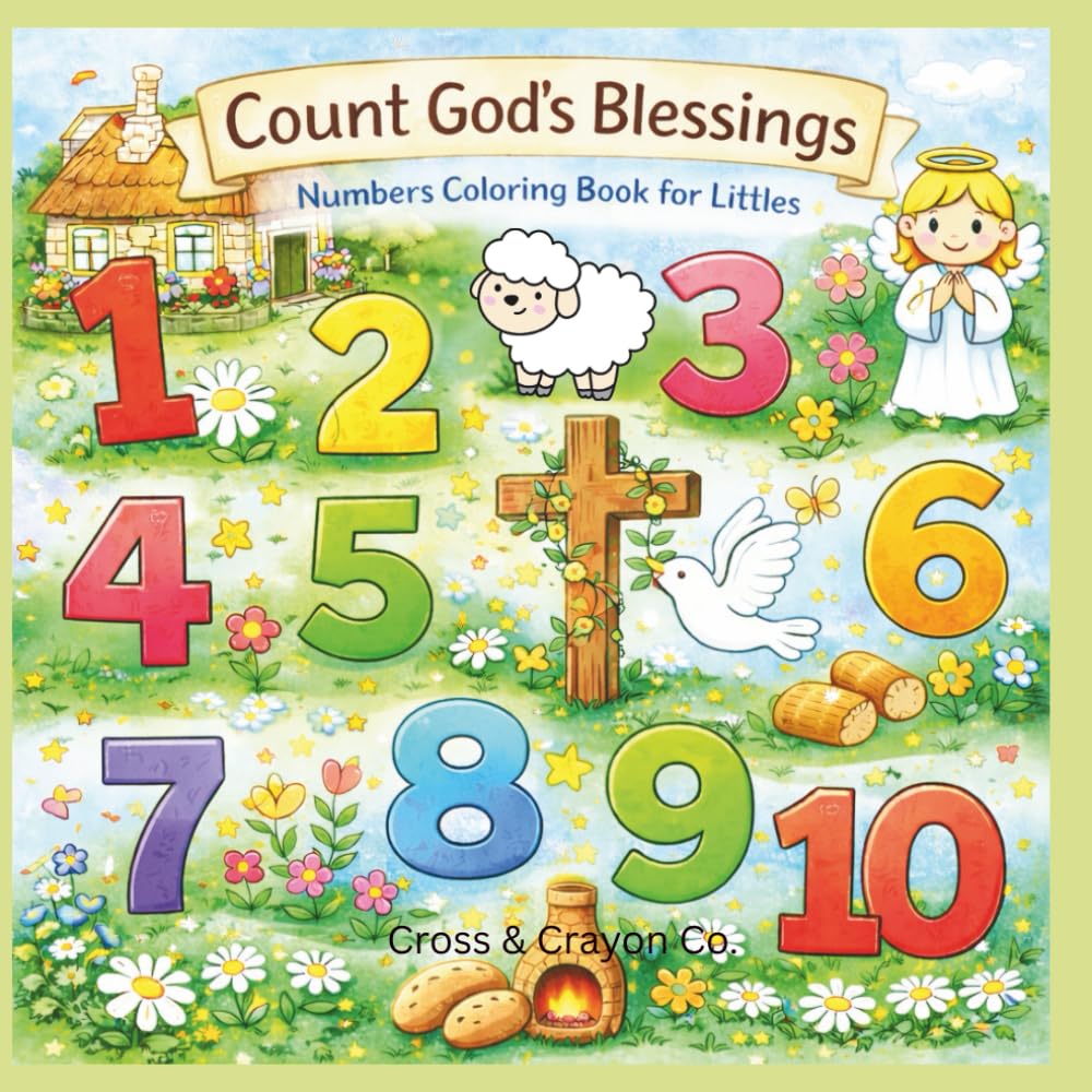 Count God's Blessings - Learning Numbers Coloring Book for Kids