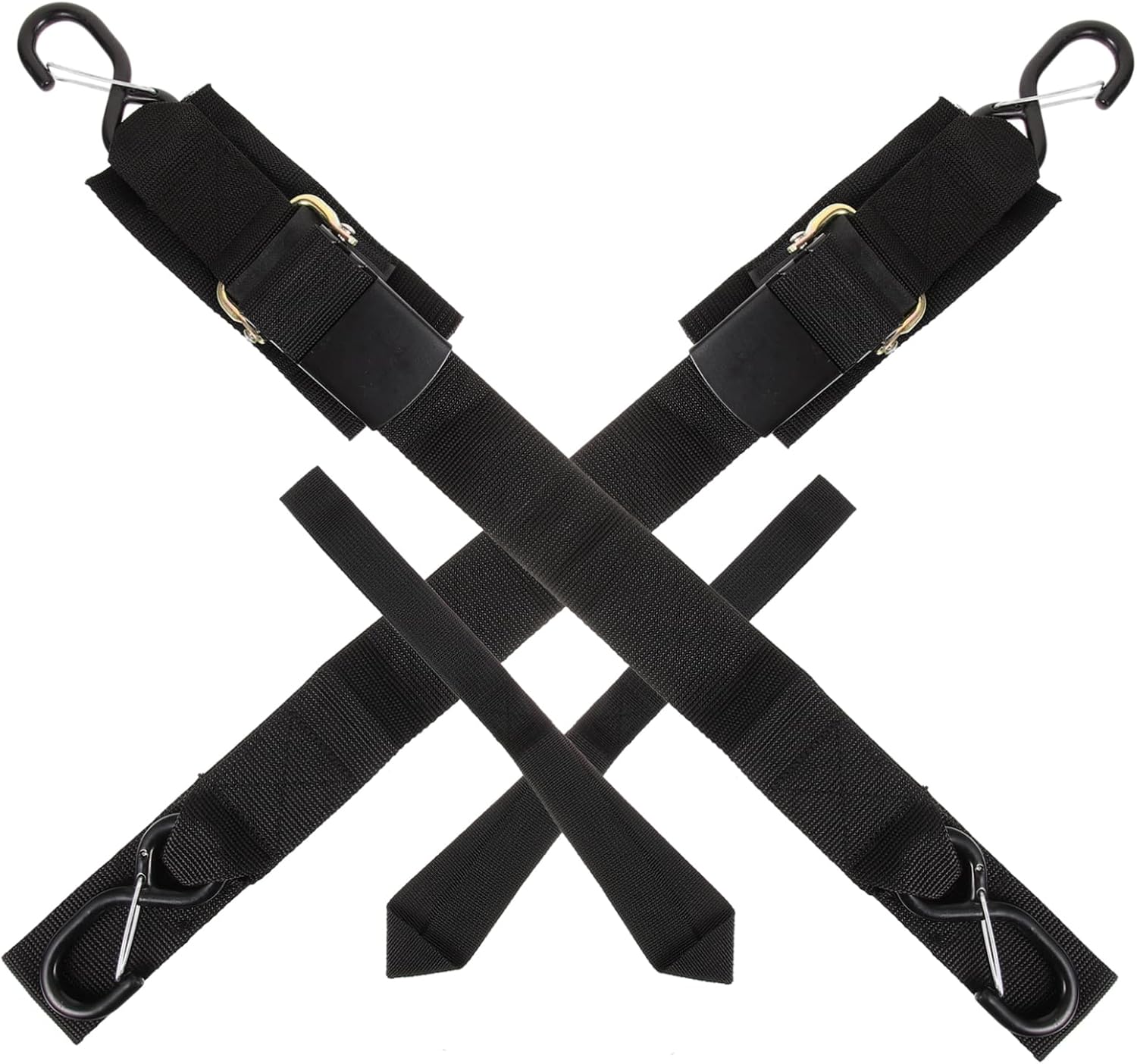 2sets Boat Trailer Tie-Down Straps and Non- Design Secure Your Kayak Boat Safety Buckle