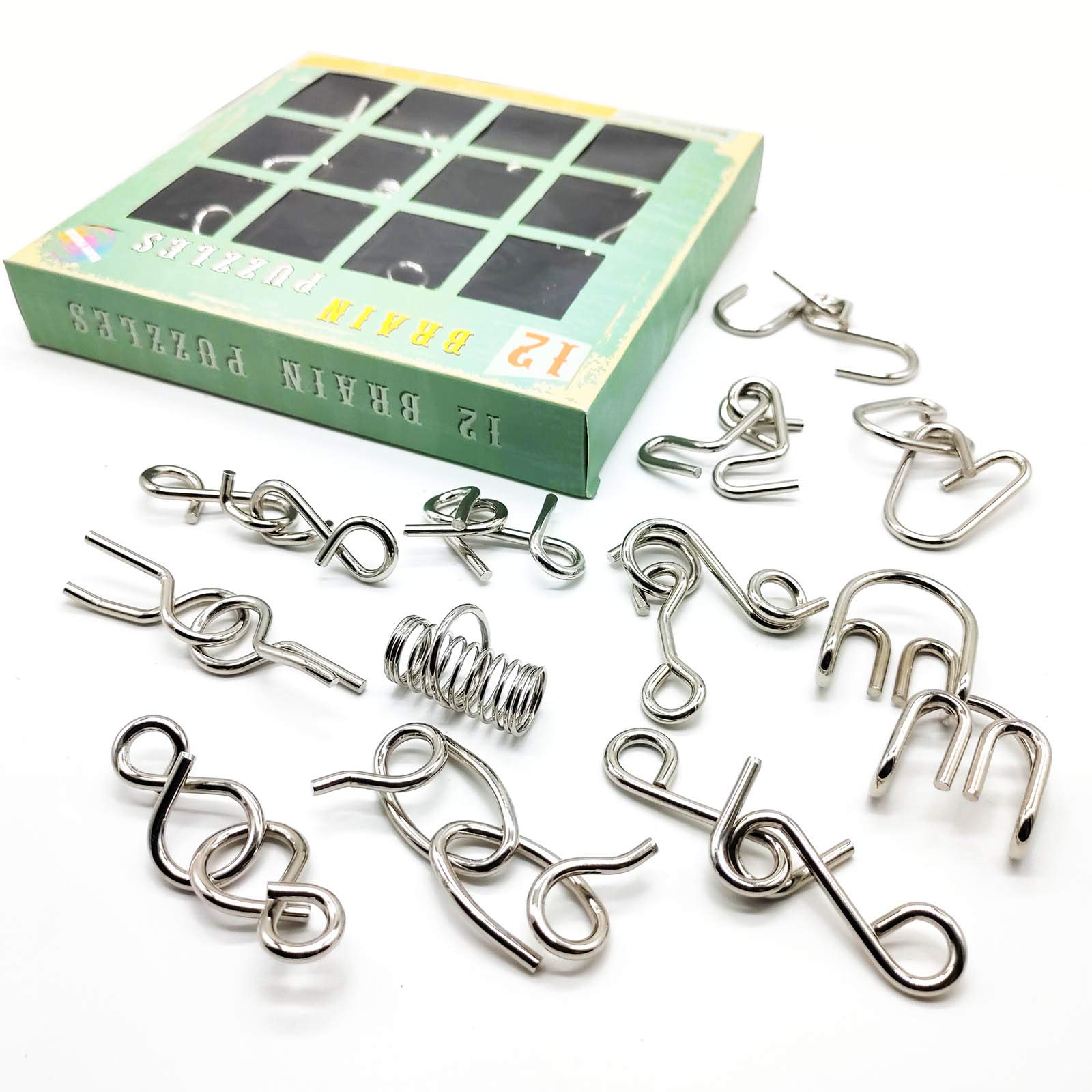 Buy Brain Teaser Puzzles for Kids and Adults Pack of 12, iKeelo Metal