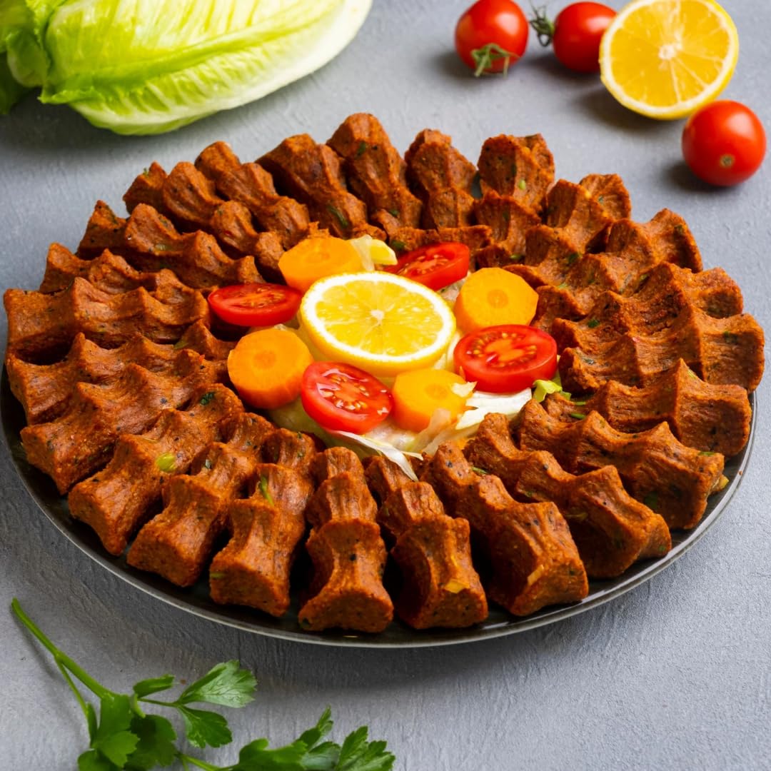 PUFAI Çiğköfte-Set für Fleischzubereitung 500 g 5er Pack Bulgur-Mischung & Würzsaucen