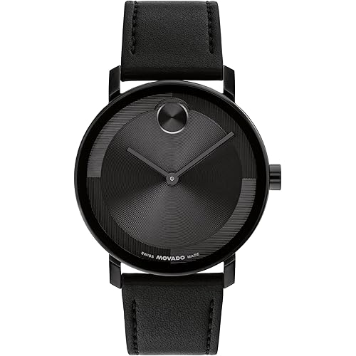 Movado Bold Evolution 2.0 Men's Watch - Swiss Quartz Movement, Nappa Leather Strap - 3 ATM Water Resistance - Luxury Fashion Timepiece for Him - 40mm