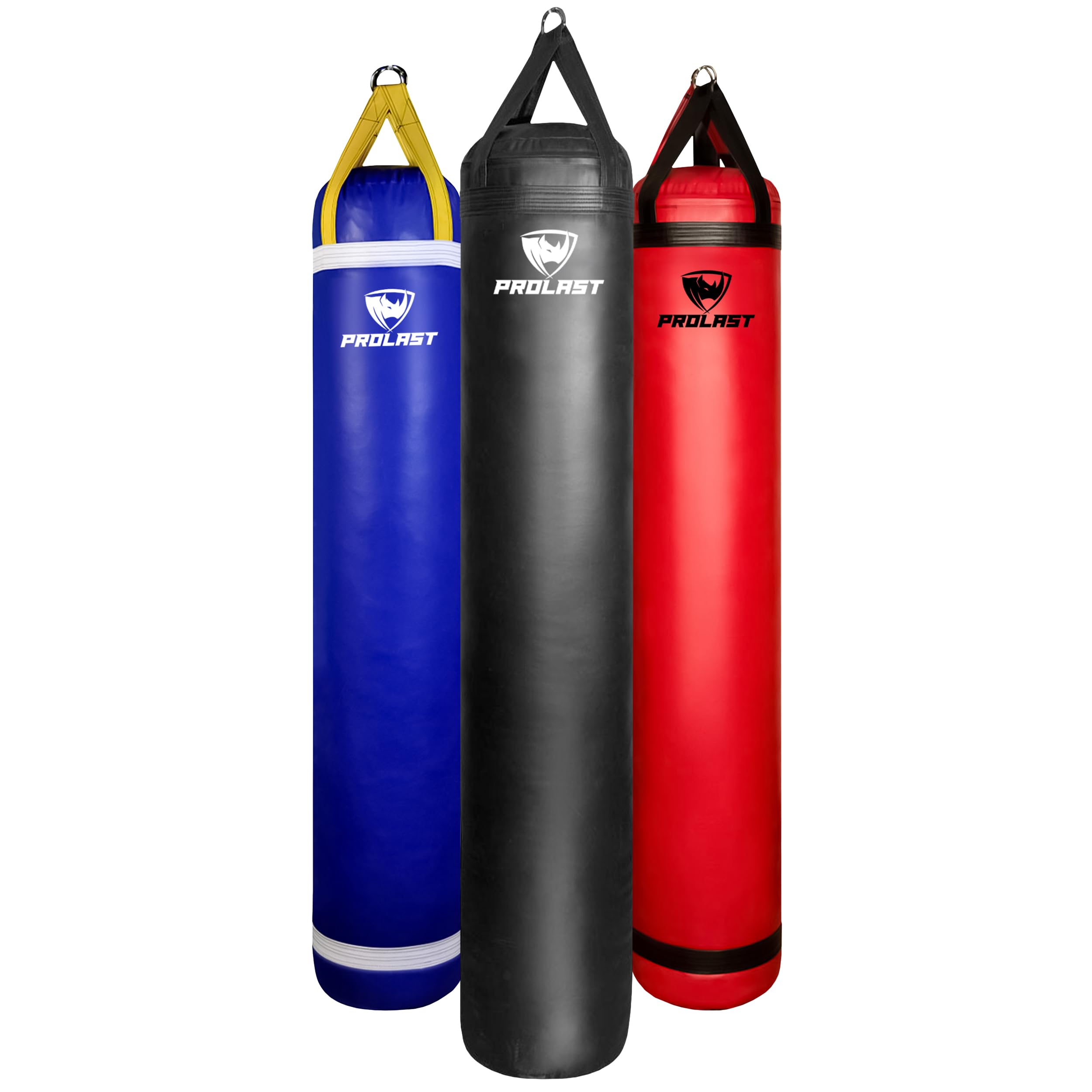 Heavy Punching Kicking Bag for Adults, Boxing, MMA, Martial Arts, Muay Thai, Kickboxing, Strength Training Equipment, 6ft, 150 lbs, Rhino Logo