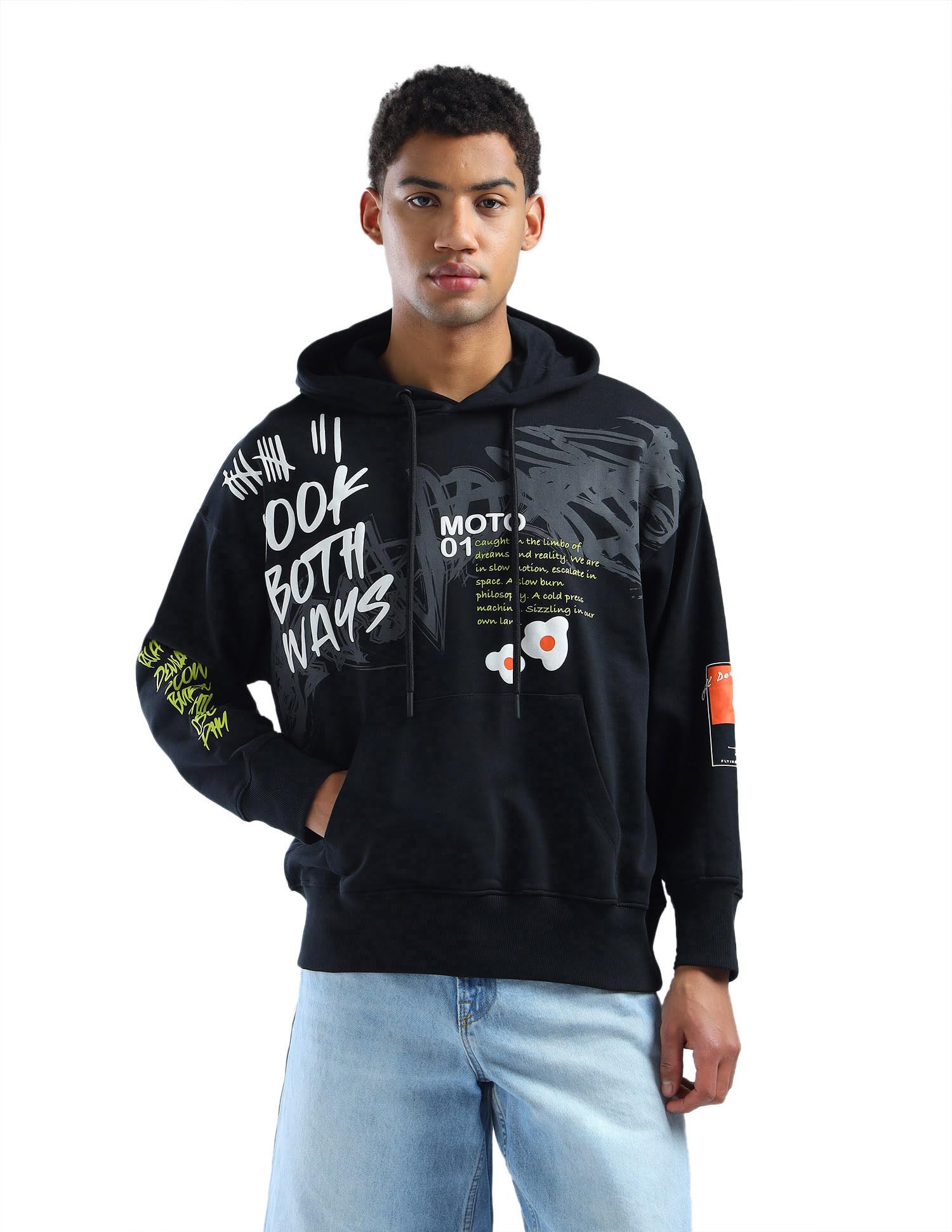 flying machine Men's Oversized Fit Sweatshirt| Printed-picture-45