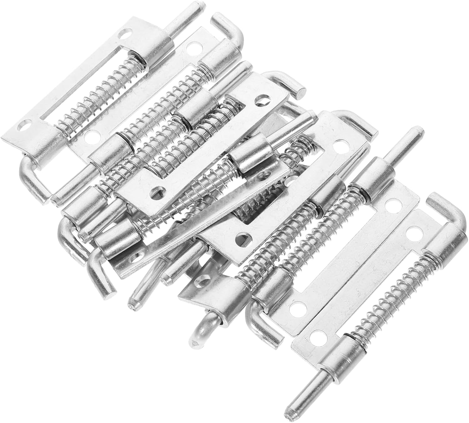 Gatuida 40pcs Spring Loaded Bolt Latch Galvanized Locked Latch for Cabinets Doors and Gates Automatic Rebound Design for Versatile Use Various Locations