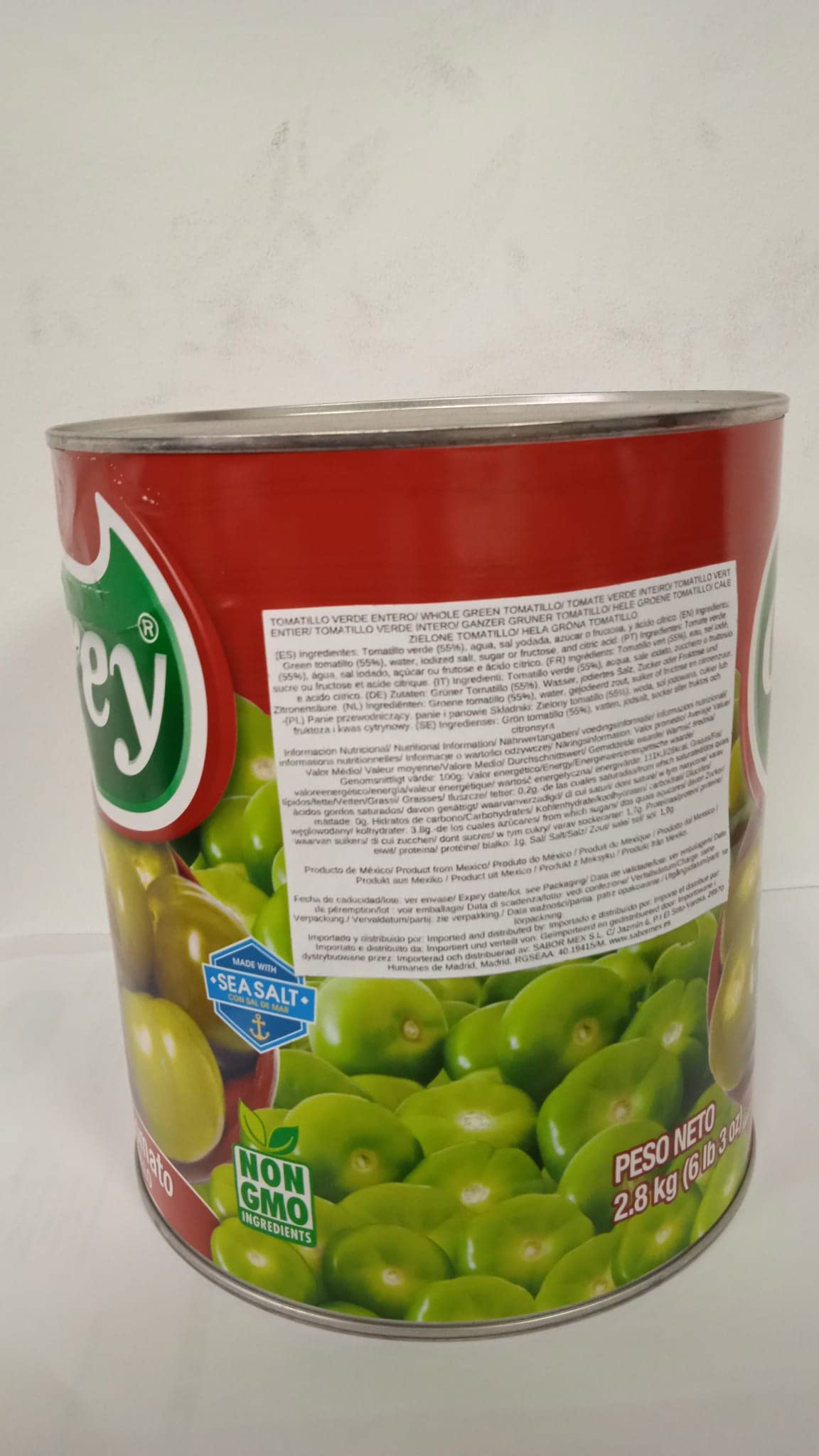 Carey Tomate Verde Tomatillo Entero, Bote De 2,8kg