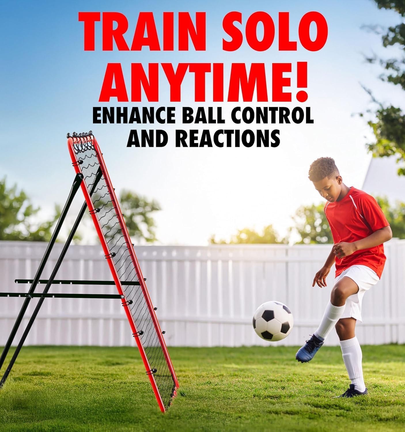 Soccer Rebound Net Rebounder | Skill Training Gifts, Aids & Equipment for All Ages – Kick-Back/Perfect Storage