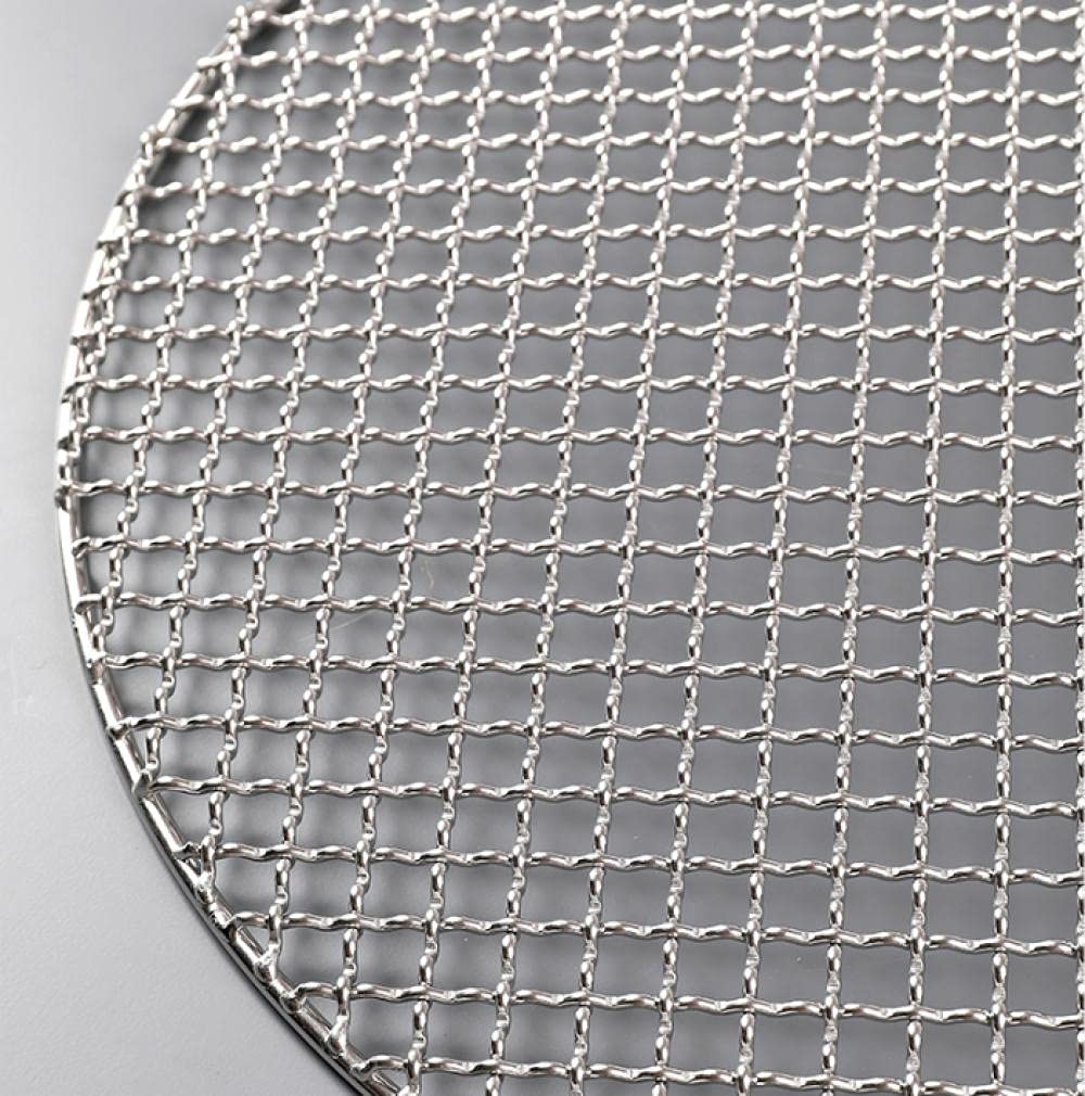 Griglia per barbecue in acciaio inox, diametro 45 cm, resistente, spessore 1,8 mm, griglia circolare per barbecue per grigliate all'aperto, pentole durevoli e resistenti alla ruggine