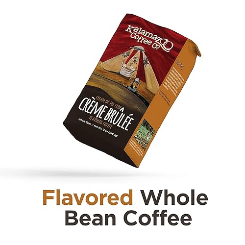 Miniatura 2 de KALAMAZOO COFFEE COMPANY Café en grano entero con sabor especial - Creme Brulee tostado medio - Bolsa de 12 onzas, paquete de 1